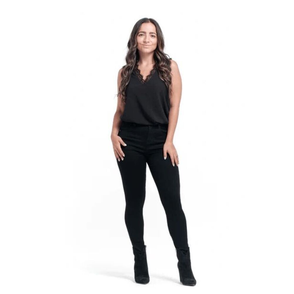 1822 Denim Gia Ankle Skinny Jeans Soft Stretchy Black NWT 12 Petite - Picture 8 of 11